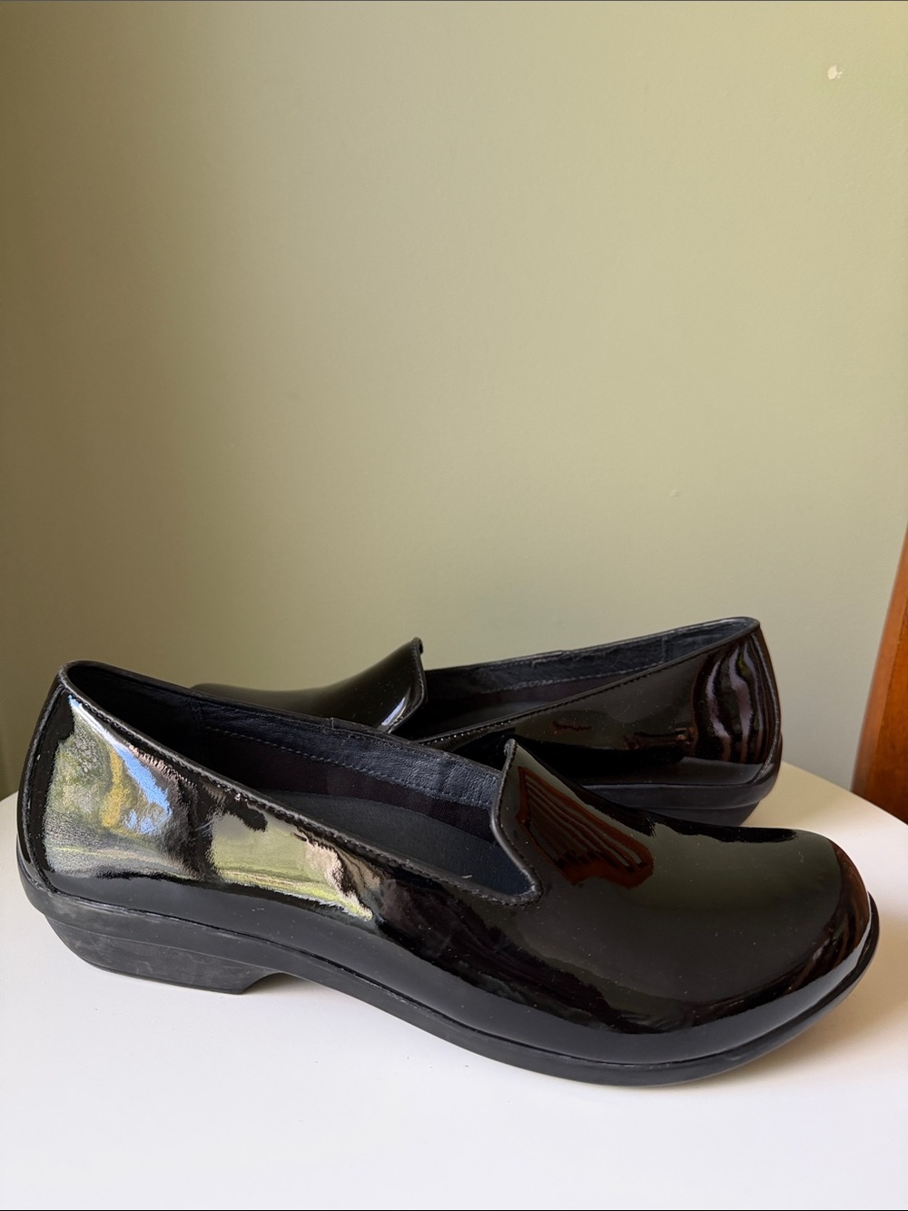 Dansko Olivia loafers in a glossy black patent leather finish Size 42 US 11.5-12